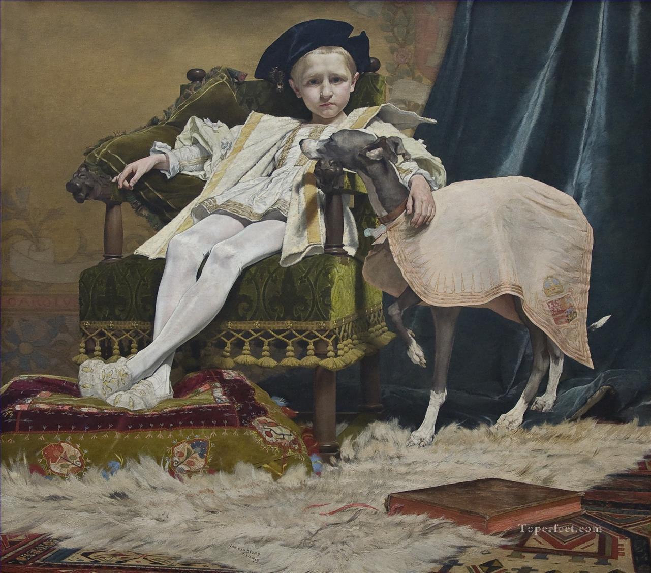 The Emperor Charles V as a Child Jan van Beers Oil Paintings